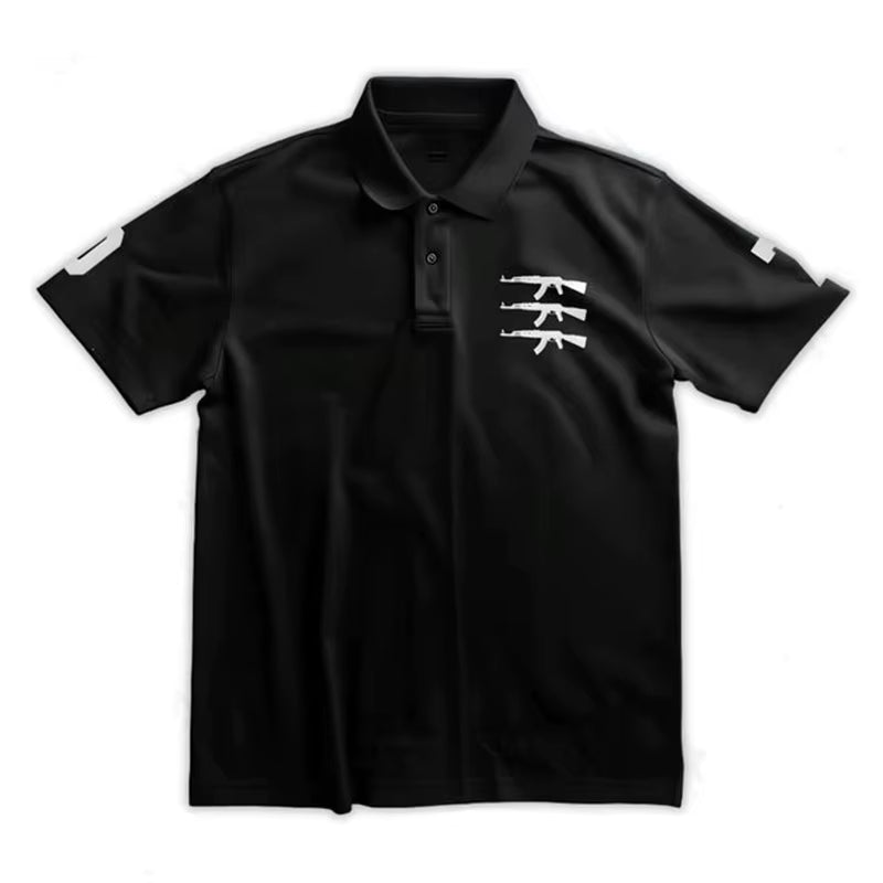 Grunge Punk Hip Hop Unisex Polo Shirt 2025 Fashion Aesthetics Basic Turndown Short Sleeve T-Shirt 2000S Harajuku Chic Streetwear