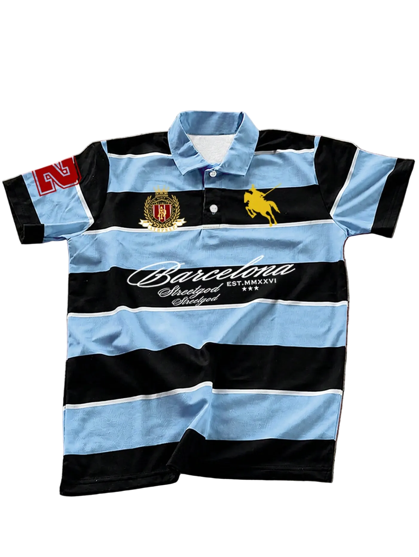 Striped Barcelona Polo
