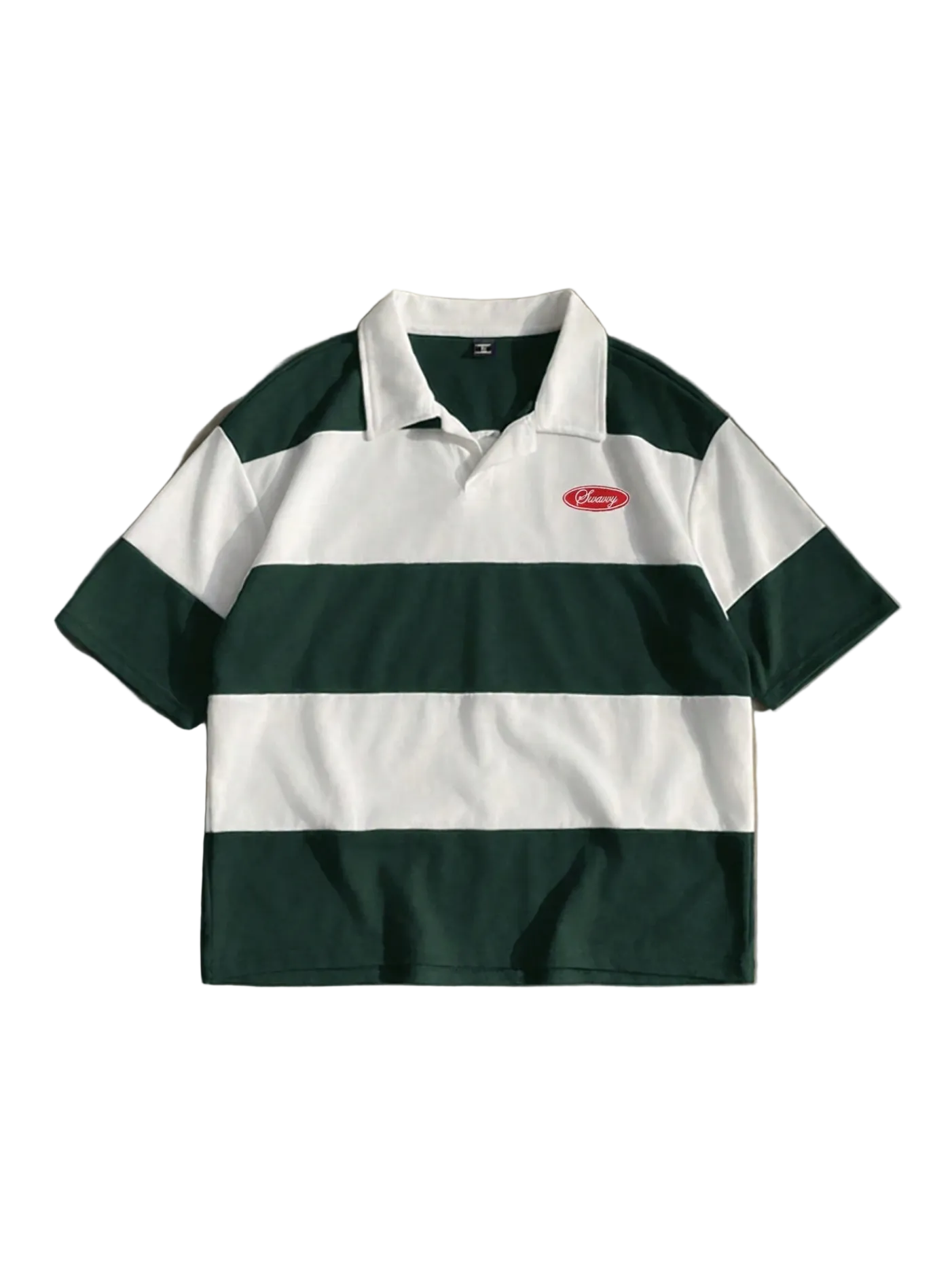 Boxy Fit Striped Polo