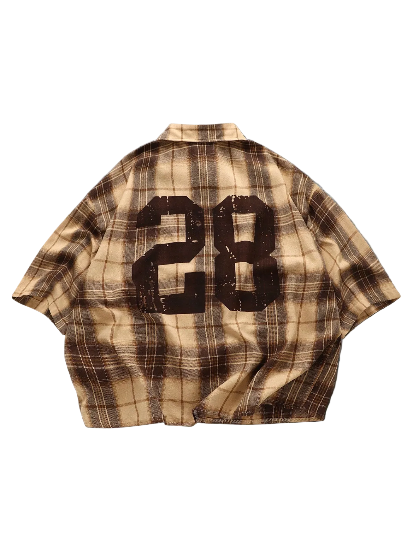 Plaid Boxy Flannel Shirt