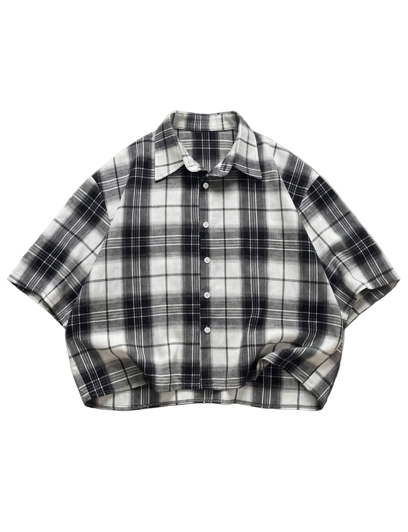 Plaid Boxy Flannel Shirt